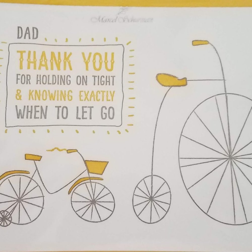 Happy Father's Day card - Dad Thank You for holding on tight & knowing exactly